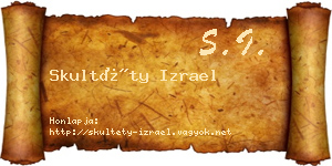 Skultéty Izrael névjegykártya